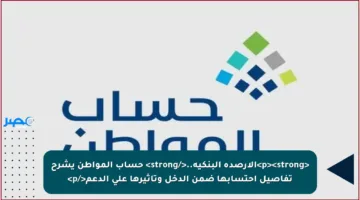 <p><strong>الأرصدة البنكية..</strong> حساب المواطن يشرح تفاصيل احتسابها ضمن الدخل وتأثيرها على الدعم</p>